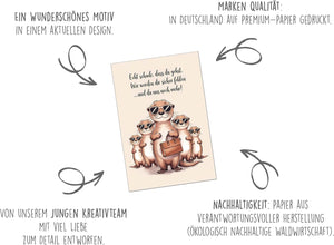 Edition Seidel Premium Glückwunschkarte zum Abschied mit Umschlag. Abschiedskarte mit Spruch Grußkarte. Niedliche Otter. (AS155 SW025)