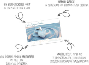 Edition Seidel Premium Glückwunschkarte zur Jugendweihe mit Umschlag. Jugendweihekarte Karte mit Spruch Grusskarte Steine Herz Junge Mädchen (JW130 SW024)