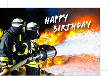 Laden Sie das Bild in den Galerie-Viewer, Edition Seidel Premium Geburtstagskarte mit Umschlag. Glückwunschkarte Billet Happy Birthday Grusskarte Mann Frau Brand Feuerwehr (G3433 SW023)
