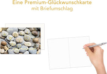 Laden Sie das Bild in den Galerie-Viewer, Edition Seidel Premium Glückwunschkarte zur Kommunion mit Umschlag. Kommunionskarte Karte mit Spruch Grusskarte Steine Junge Mädchen (KO297 SW024)
