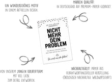 Laden Sie das Bild in den Galerie-Viewer, Edition Seidel Premium Glückwunschkarte zum Abschied mit Umschlag. Abschiedskarte mit Spruch Grußkarte. Nicht mehr dein Problem. (AS161 SW025)
