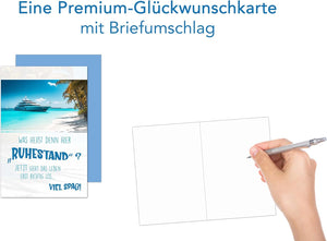 Edition Seidel Premium Glückwunschkarte zum Ruhestand mit Umschlag. Grusskarte Karte mit Spruch Billet Pension Abschied Rente Ruhe Mann Frau (R133 SW024)