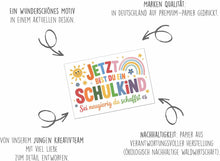 Laden Sie das Bild in den Galerie-Viewer, Edition Seidel Premium Glückwunschkarte zur Einschulung mit Umschlag. Einschulungskarte Karte zum Schulanfang Grußkarte Spruch Schulkind Mädchen Junge 1. Klasse (ES165 SW025)
