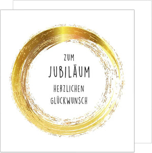 Edition Seidel Premium quadratische Glückwunschkarte zum Jubiläum mit Umschlag. Jubiläumskarte Ehrentag Grußkarte Billet Mann Frau Feier Firma (JQ102 SW025)