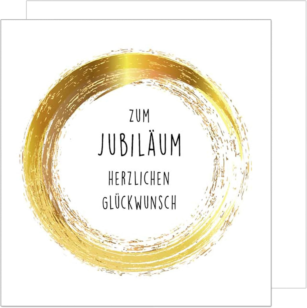 Edition Seidel Premium quadratische Glückwunschkarte zum Jubiläum mit Umschlag. Jubiläumskarte Ehrentag Grußkarte Billet Mann Frau Feier Firma (JQ102 SW025)