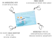 Laden Sie das Bild in den Galerie-Viewer, Edition Seidel Premium Glückwunschkarte zur Kommunion mit Umschlag. Kommunionskarte Karte mit Spruch Grusskarte Geschenk Fisch Blume Junge Mädchen (KO298 SW024)
