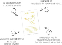 Laden Sie das Bild in den Galerie-Viewer, Edition Seidel Premium Glückwunschkarte zur Kommunion mit Umschlag. Kommunionskarte Karte mit Spruch Grusskarte Taube Vogel Junge Mädchen (KO288 SW024)
