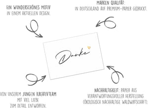 Edition Seidel Premium Glückwunschkarte mit Umschlag. Dankeskarte Grußkarte Billet Danke Danksagung Dankeschön Mann Frau Freund Freundin Herz (D147 SW024)