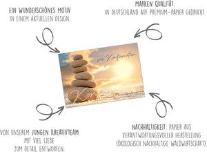 Edition Seidel Premium Glückwunschkarte zur Konfirmation mit Umschlag. Konfirmationskarte Karte mit Spruch Grusskarte Steine Himmel Junge Mädchen (KF313 SW024)