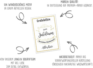 Edition Seidel Premium Glückwunschkarte zum Jubiläum mit Umschlag. Karte zum Jubiläum mit Spruch. Jubiläumskarte Grusskarte Gratulation Billet Mann Frau (J118 SW023)