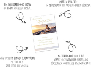 Edition Seidel Premium Glückwunschkarte zur Konfirmation mit Umschlag. Konfirmationskarte Karte mit Spruch Grusskarte Steine Strand Junge Mädchen (KF309 SW024)