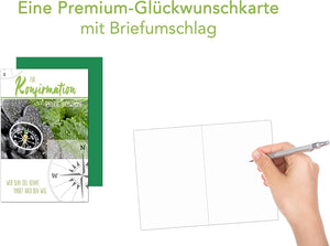 Edition Seidel Premium Glückwunschkarte zur Konfirmation mit Umschlag. Konfirmationskarte Karte Grusskarte Wege Junge Mädchen Wege (KF293 SW022)