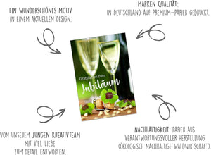 Edition Seidel Premium Glückwunschkarte zum Jubiläum mit Umschlag. Jubiläumskarte Grusskarte Jubiläum Billet Mann Frau (J119 SW022)