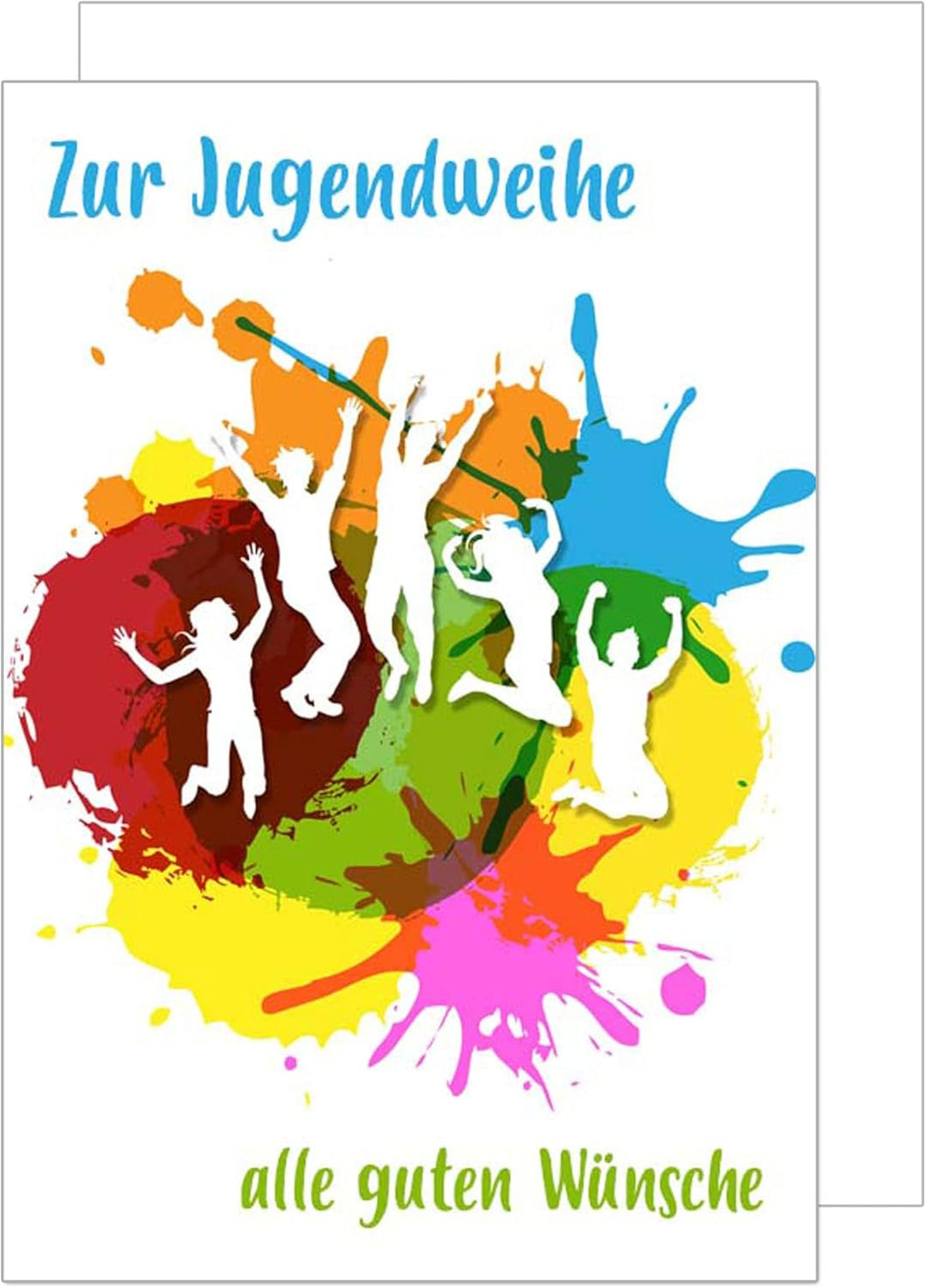 Edition Seidel exklusive Premium Karte zur Jugendweihe mit Umschlag. Glückwunschkarte Grusskarte Jugendweihe einzelne eine Karte Junge Mädchen Karte (JW120 SW022)