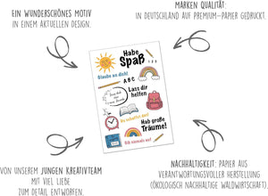 Edition Seidel Premium Glückwunschkarte zur Einschulung mit Umschlag. Einschulungskarte mit Spruch Karte Grußkarte für Schulkind Mädchen Junge Schulstart 1. Klasse Motivation (ES151 SW025)
