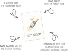 Laden Sie das Bild in den Galerie-Viewer, Edition Seidel Premium Glückwunschkarte zum 40. Geburtstag mit Umschlag. Karte Grußkarte Geburtstagskarte Happy Birthday Englisch Frau Freundin Kollegin Champagner Party Zahl (G4143 SW026)
