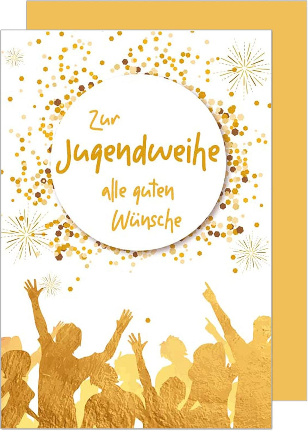 Edition Seidel exklusive Premium Karte zur Jugendweihe mit Umschlag. Glückwunschkarte Grusskarte Jugendweihe einzelne eine Karte Junge Mädchen Karte (JW121 SW022)