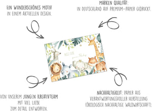 Edition Seidel Premium Glückwunschkarte zur Geburt mit Umschlag. Karte Babykarte Ereigniskarte Grusskarte Billet Hallo Baby Tiere Ereignis Junge Mädchen (E275 SW024)