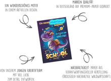 Laden Sie das Bild in den Galerie-Viewer, Edition Seidel Premium Glückwunschkarte zur Einschulung mit Umschlag. Einschulungskarte mit Spruch Karte Einschulung Kind Mädchen Junge Schulstart 1. Klasse Dinosaurier (ES147 SW024)
