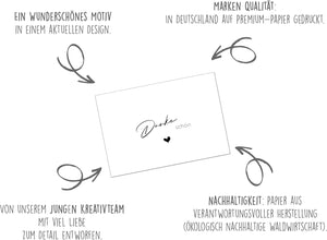 Edition Seidel Premium Glückwunschkarte mit Umschlag. Dankeskarte Grußkarte Billet Danke Danksagung Dankeschön Mann Frau Freund Freundin Herz (D150 SW025)