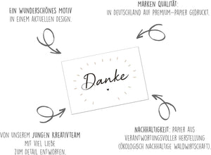 Edition Seidel Premium Glückwunschkarte mit Umschlag. Dankeskarte Grußkarte Billet Danke Danksagung Dankeschön Mann Frau Freund Freundin Herz (D149 SW025)