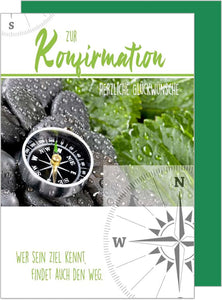 Edition Seidel Premium Glückwunschkarte zur Konfirmation mit Umschlag. Konfirmationskarte Karte Grusskarte Wege Junge Mädchen Wege (KF293 SW022)