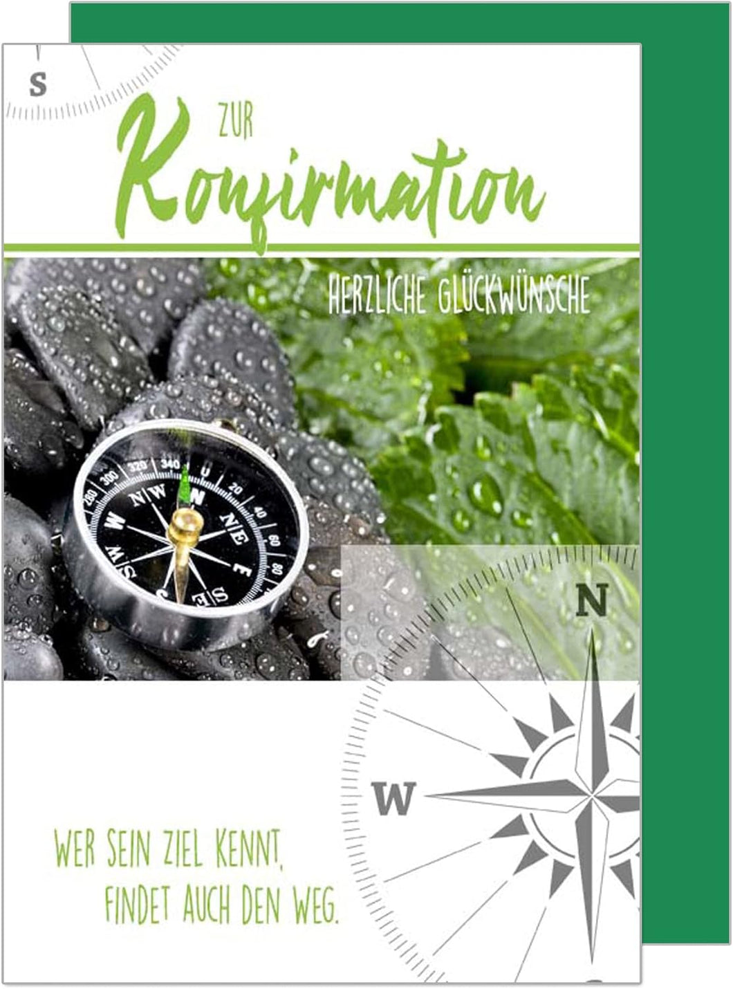 Edition Seidel Premium Glückwunschkarte zur Konfirmation mit Umschlag. Konfirmationskarte Karte Grusskarte Wege Junge Mädchen Wege (KF293 SW022)