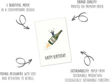 Laden Sie das Bild in den Galerie-Viewer, Edition Seidel Premium Glückwunschkarte zum 40. Geburtstag mit Umschlag. Karte Grußkarte Geburtstagskarte Happy Birthday Englisch Mann Männer Freund Kollege Champagner Party Zahl (G4142 SW026)
