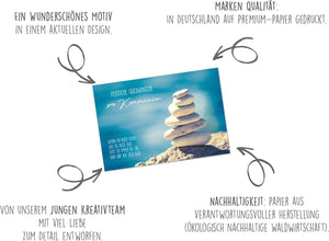 Edition Seidel Premium Glückwunschkarte zur Kommunion mit Umschlag. Kommunionskarte Karte mit Spruch Grusskarte Steine Junge Mädchen (KO293 SW024)