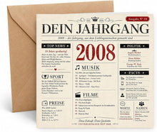 Laden Sie das Bild in den Galerie-Viewer, Edition Seidel Premium quadratische Glückwunschkarte zum 18. Geburtstag mit Umschlag. Grußkarte Karte Spruch Alles Gute für Frau Mann Jahrgang 2008 volljährig achtzehn lustig (GQ909 SW026)

