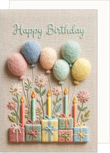 Laden Sie das Bild in den Galerie-Viewer, Edition Seidel Premium Glückwunschkarte zum Geburtstag mit Umschlag. Geburtstagskarte Grußkarte Karte Klappkarte Spruch Englisch Happy Birthday Mann Frau Kreativität Stickerei (G4384 SW026)

