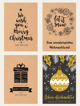Laden Sie das Bild in den Galerie-Viewer, Edition Seidel Set 30 Weihnachtspostkarten Weihnachten Karten Postkarten Weihnachtskarten (20670)
