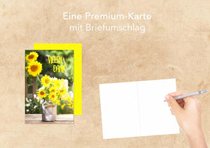 Edition Seidel exklusive Premium Danke Karte mit Umschlag. Glückwunschkarte Grusskarte Danksagung einzelne eine Karte (D144 SW022)