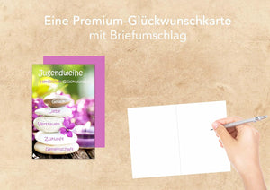 Edition Seidel exklusive Premium Karte zur Jugendweihe mit Umschlag. Glückwunschkarte Grusskarte Jugendweihe einzelne eine Karte Junge Mädchen Karte (JW116 SW022)