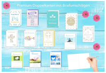 Laden Sie das Bild in den Galerie-Viewer, Edition Seidel Set 12 Premium Kommunionskarten mit Umschlägen (20513)
