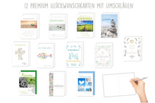 Laden Sie das Bild in den Galerie-Viewer, Edition Seidel Set 12 Premium Konfirmationskarten mit Umschlag (22365)

