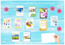 Laden Sie das Bild in den Galerie-Viewer, Edition Seidel Set 10 Premium Karten zur Jugendweihe mit Umschlägen (20521)
