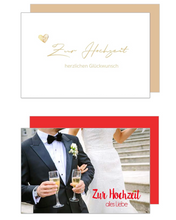 Laden Sie das Bild in den Galerie-Viewer, Edition Seidel Set 4 exklusive Hochzeitskarten mit Umschlägen. Glückwunschkarten Klappkarten Doppelkarten Grusskarten zur Hochzeit Hochzeitskarte Spruch Karte für Brautpaar sie ihn (20077)
