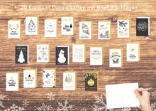 Laden Sie das Bild in den Galerie-Viewer, Edition Seidel Set 20 exklusive Premium Weihnachtskarten mit Umschlag (21108)

