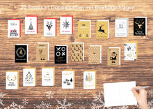Laden Sie das Bild in den Galerie-Viewer, Edition Seidel Set 20 exklusive Premium Weihnachtskarten mit Umschlag (20679)
