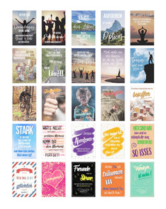 Set 100 Postkarten Leben & Momente mit Sprüchen Karten mit Spruch (20122)