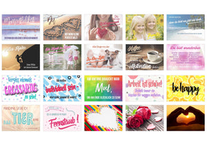 Set 100 Postkarten Leben & Momente mit Sprüchen Karten mit Spruch (20122)