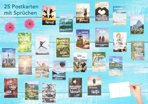 Set 25 Postkarten Leben & Momente mit Sprüchen (20245)