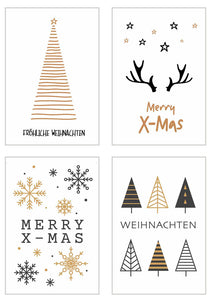 Edition Seidel Set 20 exklusive Premium Weihnachtskarten mit Umschlag (20395)