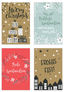 Edition Seidel Set 20 exklusive Premium Weihnachtskarten mit Umschlag (20395)