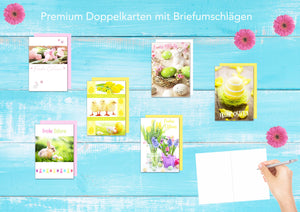 Set 6 Premium Osterkarten mit Umschlag (20528)