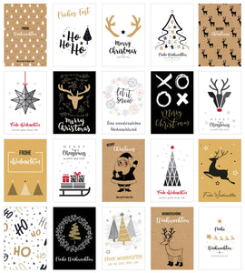 Edition Seidel Set 20 exklusive Premium Weihnachtskarten mit Umschlag (20679)