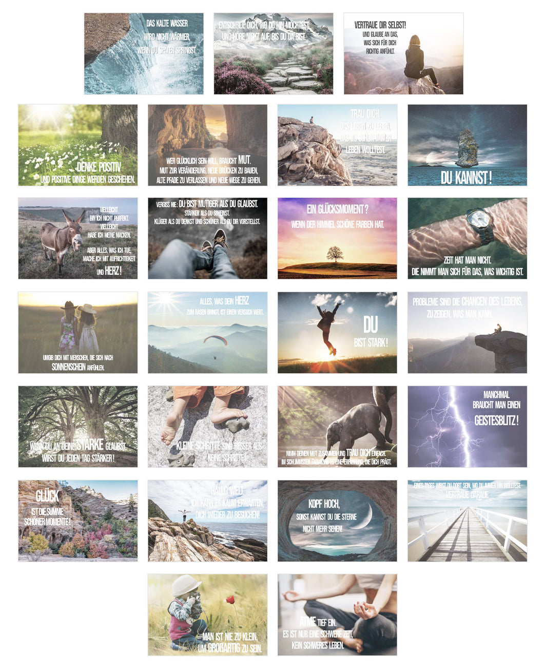 Set 25 Postkarten Leben & Momente mit Sprüchen (20826)