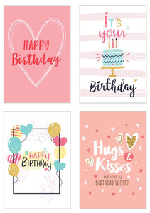 Set 20 exklusive Premium Geburtstagskarten mit Briefumschlag (20810)