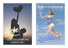 Laden Sie das Bild in den Galerie-Viewer, Set 20 Postkarten mit Sprüchen - Karten mit Spruch - Geschenkidee - Dekoidee - Liebe, Freundschaft, Leben, Motivation, lustig – Postcrossing - Geburtstagskarten
